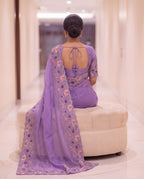 Premium Elegant Crunchy Tissue Saree