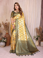 Pure Banarasi Tissue Silk Saree with Paithani Border