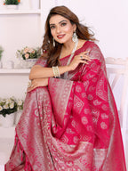 Traditional Zari Weaving Georgette Silk Leheriya Saree