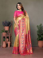 Paithani Border Pure Banarasi Tissue Silk Saree