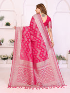 Traditional Zari Weaving Georgette Silk Leheriya Saree