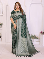 Traditional Zari Weaving Georgette Silk Leheriya Saree