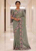 Premium Elegant Crunchy Tissue Saree
