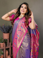 Paithani Border Pure Banarasi Tissue Silk Saree