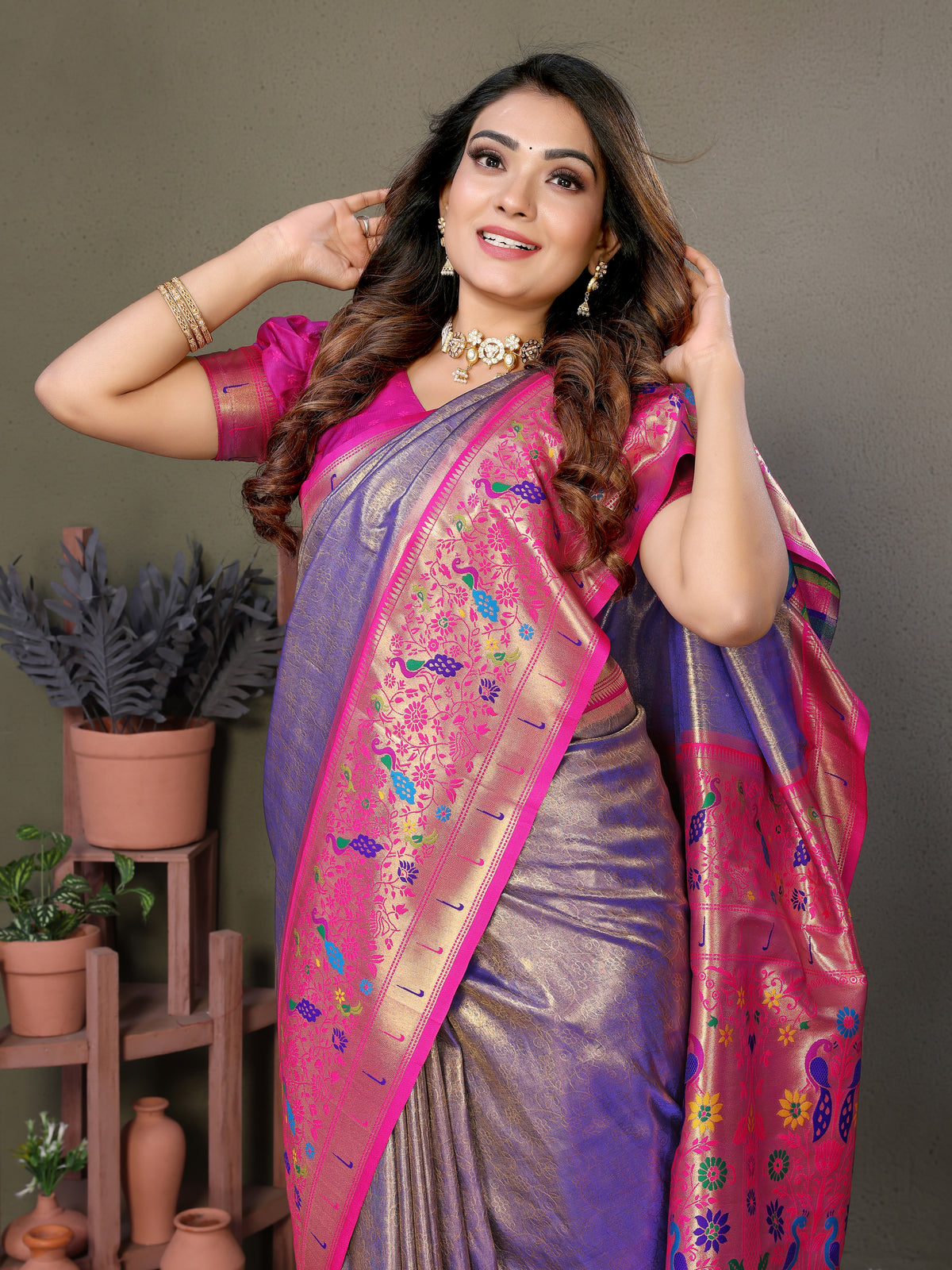 Paithani Border Pure Banarasi Tissue Silk Saree