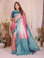 Pure Banarasi Tissue Silk Saree with Paithani Border