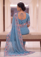 Premium Elegant Crunchy Tissue Saree
