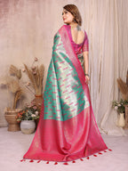 Pure Banarasi Tissue Silk Saree with Paithani Border
