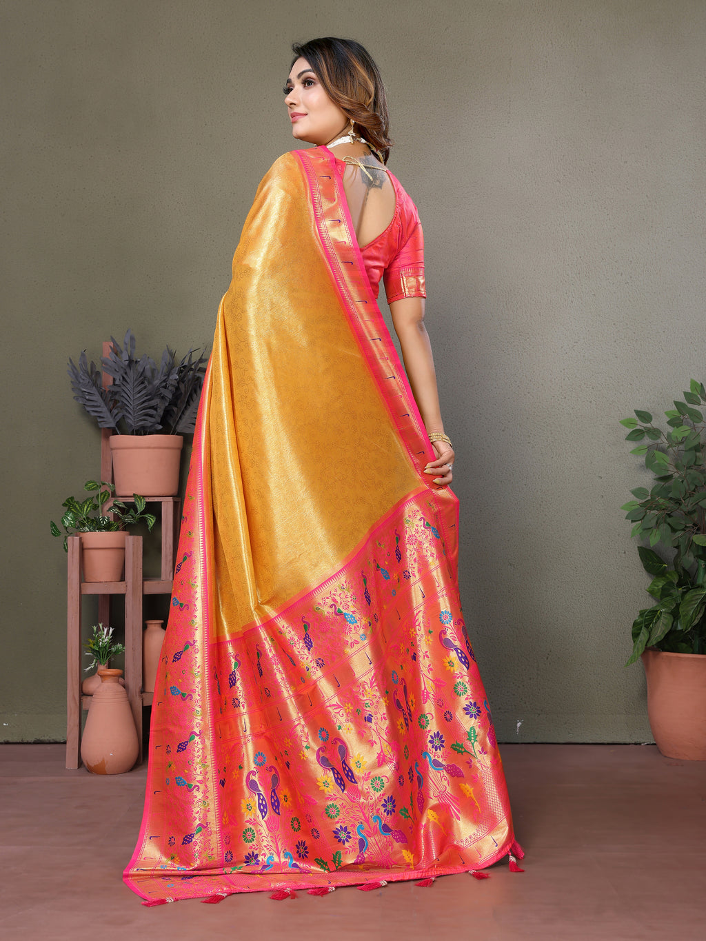 Paithani Border Pure Banarasi Tissue Silk Saree