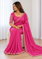 Premium Two-Tone NC Vichitra Beads Handwork Saree