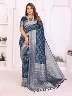 Traditional Zari Weaving Georgette Silk Leheriya Saree