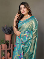 Paithani Border Pure Banarasi Tissue Silk Saree