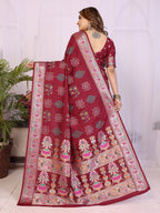 Stylist Lightweight Dola Silk Bandhej Khadi Print Saree