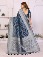 Traditional Zari Weaving Georgette Silk Leheriya Saree