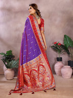 Pure Handloom Kalamkari Silk Zari Border Saree