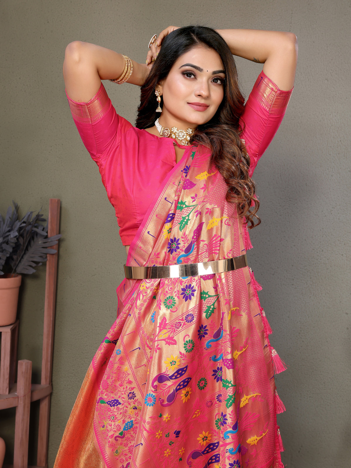 Paithani Border Pure Banarasi Tissue Silk Saree