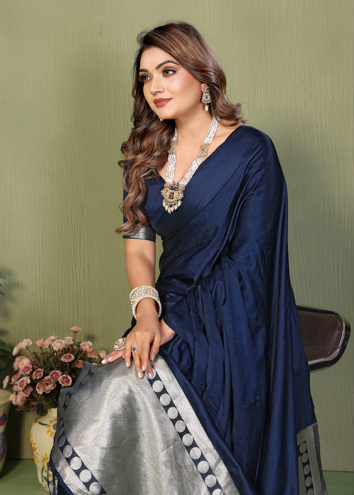 Premium Zari Lagadi Patta Rich Pallu Satin Silk Saree