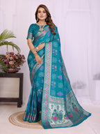 Stylist Lightweight Dola Silk Bandhej Khadi Print Saree