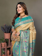 Paithani Border Pure Banarasi Tissue Silk Saree