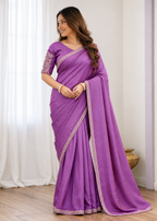Premium Two-Tone NC Vichitra Beads Handwork Saree
