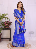 Stylist Lightweight Dola Silk Bandhej Khadi Print Saree