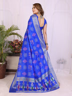 Stylist Lightweight Dola Silk Bandhej Khadi Print Saree