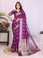 Stylist Lightweight Dola Silk Bandhej Khadi Print Saree
