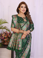 Stylist Lightweight Dola Silk Bandhej Khadi Print Saree