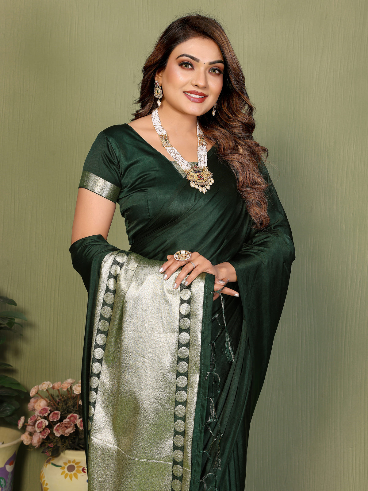 Premium Zari Lagadi Patta Rich Pallu Satin Silk Saree
