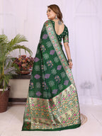 Stylist Lightweight Dola Silk Bandhej Khadi Print Saree