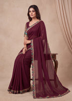 Premium Tesla Embroidered Designer Saree
