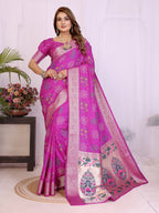 Stylist Lightweight Dola Silk Bandhej Khadi Print Saree