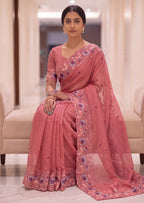 Premium Elegant Crunchy Tissue Saree