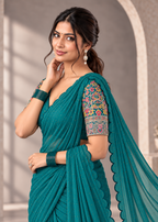 Chiffon Embellished Designer Party Wear Saree