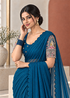 Chiffon Embellished Designer Party Wear Saree
