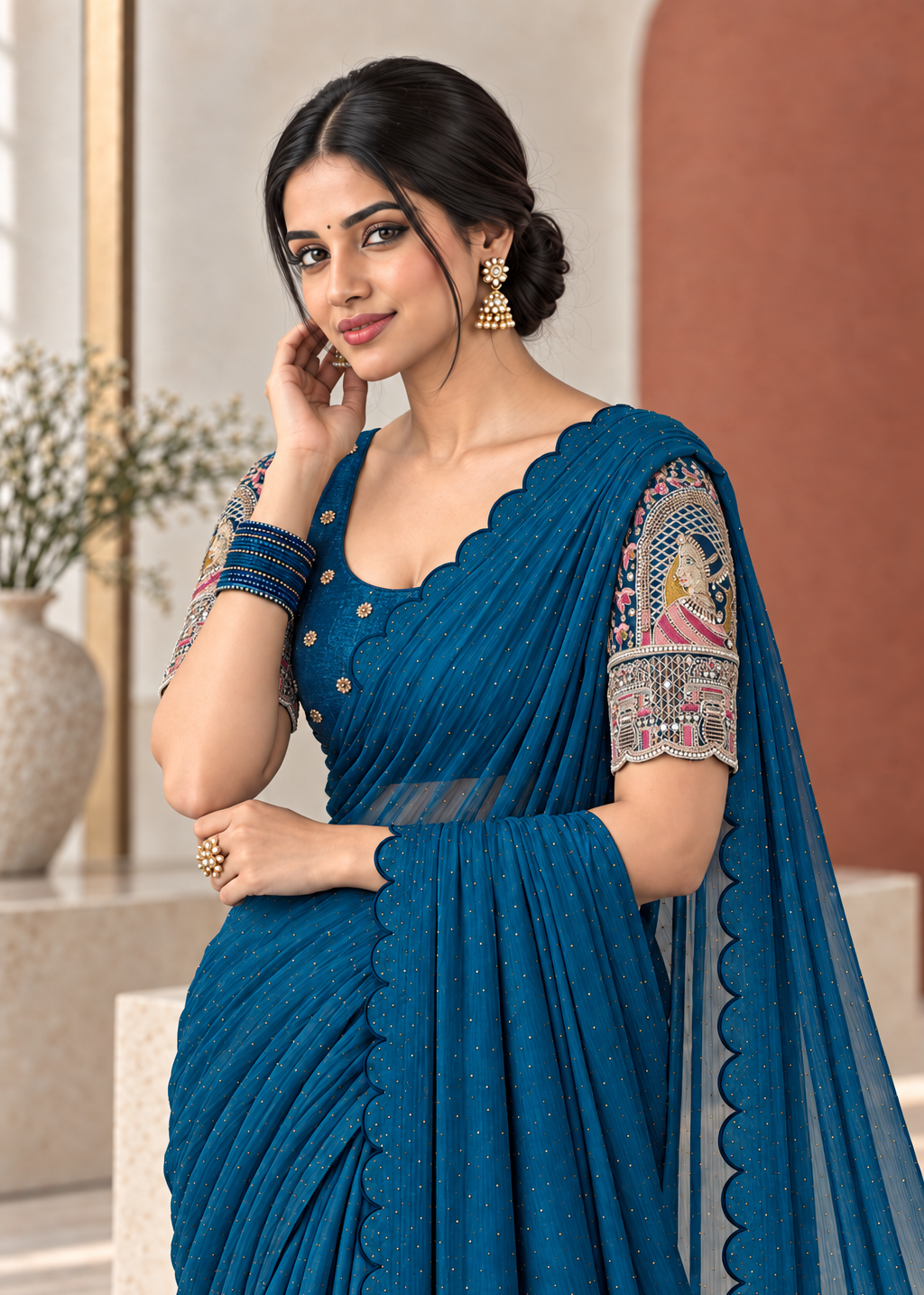Chiffon Embellished Designer Party Wear Saree