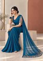 Chiffon Embellished Designer Party Wear Saree
