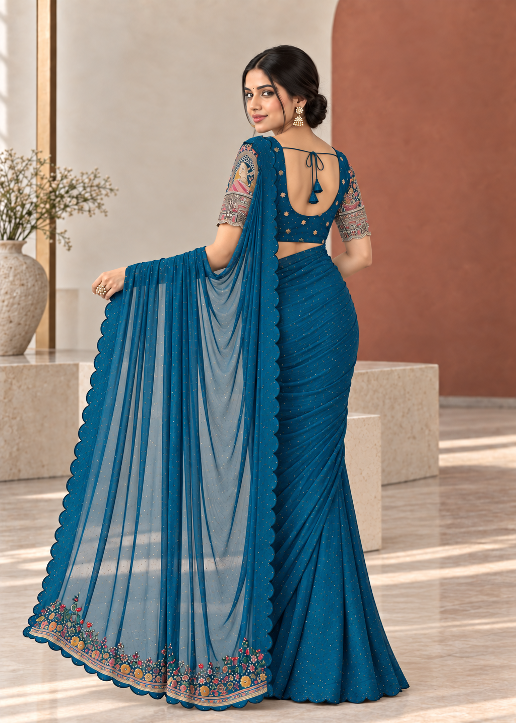 Chiffon Embellished Designer Party Wear Saree