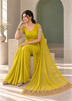Chiffon Embellished Designer Party Wear Saree