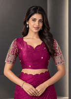 Chiffon Embellished Designer Party Wear Saree