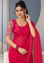Chiffon Embellished Designer Party Wear Saree