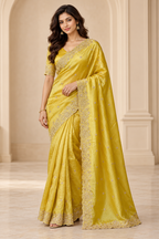 Designer Western Tissue Handwork Saree