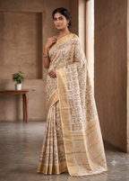 Heavy Embroidery Worked Zari Border Occasion Saree