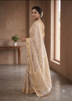 Heavy Embroidery Worked Zari Border Occasion Saree