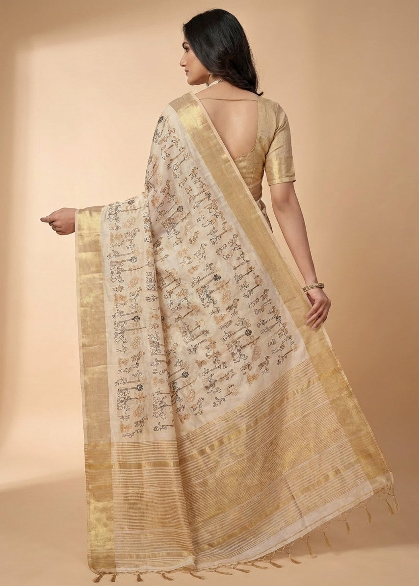 Heritage Aasami Silk Zari Border Occasion Saree