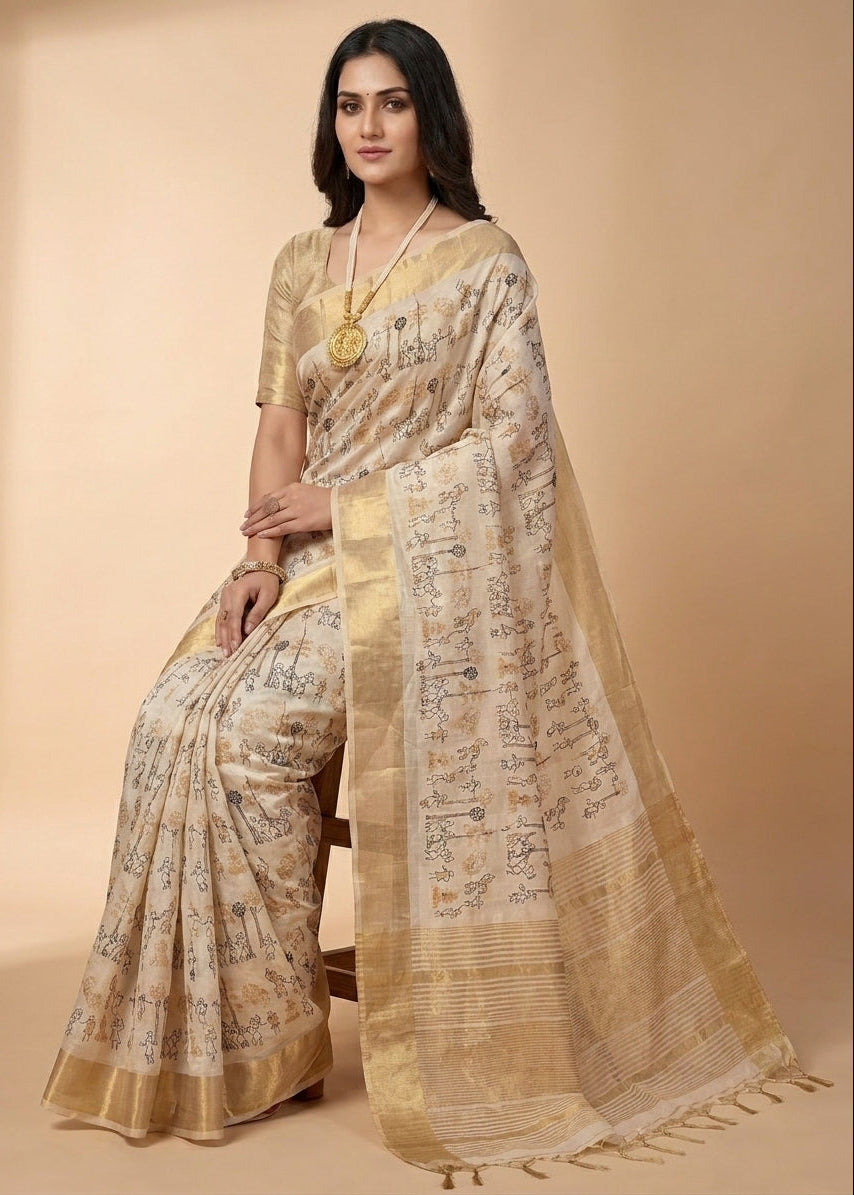 Heritage Aasami Silk Zari Border Occasion Saree