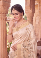 Pure Aasami Silk Saree with Heavy Embroidery Designer Pallu