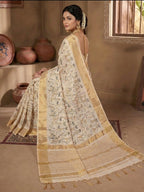 Embroidery Heritage Zari Border Wedding Wear Saree
