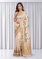 Elegant Embroidery Aasami Silk Saree