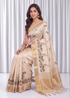 Elegant Embroidery Aasami Silk Saree